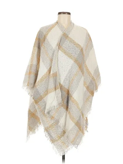 Pre-owned Contempo Poncho In Ivory