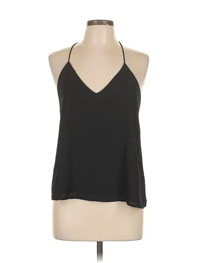 Pre-owned Contempo Sleeveless Top Black Halter Neckline Tops