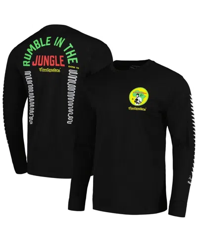 Contenders Clothing Men's  Black Muhammad Ali Kinshasa Stamp Long Sleeve T-shirt