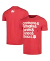 Contenders Clothing Men's  Heather Red The Godfather Five Families T-shirt In Heather Red