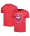 Contenders Clothing Men's  Heather Red Top Gun Crest T-shirt In Heather Red