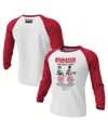 Contenders Clothing Men's White/red Rocky Rematch Of The Century 3/4-sleeve Raglan T-shirt In White,red