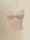 Contessa Mills Aconitum Structured Elegant Wool And Silk Lined Corset In Neutral