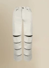 Contessa Mills Arcana Slim-fit Mid-rise Leather-trim Jeans In White