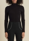 Contessa Mills Benjamin Soft Silk-blend Mock-neck Sweater In Black