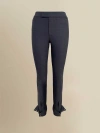 Contessa Mills Cora Slim-fitted Elegant Twill Trouser In Gray