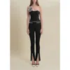 Contessa Mills Helix Slim-fit Mid-rise Stretch Wool Pants In Black