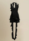 Contessa Mills Holland Adjustable Stretch Cotton Romper In Black