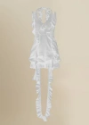 Contessa Mills Holland Adjustable Stretch Cotton Romper In White
