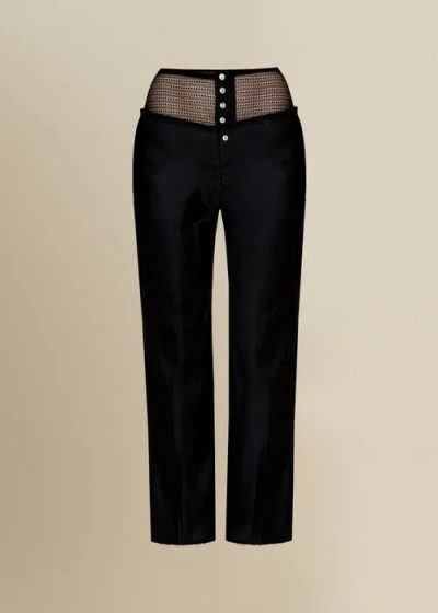 Contessa Mills Linen Laissez High-waisted Stretch Pants In Multi