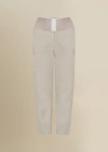 Contessa Mills Linen Laissez High-waisted Stretch Pants In Blue