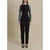 Contessa Mills Medusa Fringe Loose-fit Double-pleat Stretch Crepe Trousers In Gray