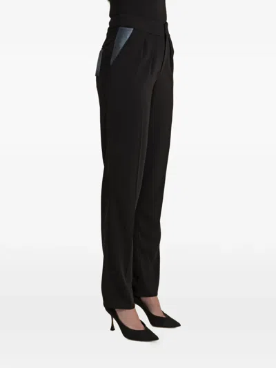 Contessa Mills Medusa Fringe-detail Trousers In Black