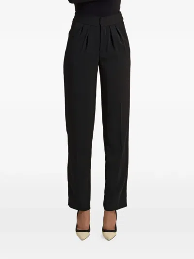 Contessa Mills Medusa Fringe-trimmed Trousers In Black