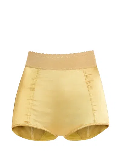 Contessa Mills Seraphim High-waisted Briefs In Gold