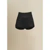 Contessa Mills Seraphim Satin Stretch-fit Knickers In Black