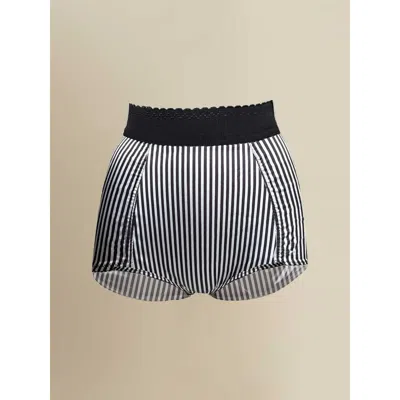 Contessa Mills Seraphim Striped Satin High-waist Knickers In Multi