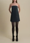 Contessa Mills Sophia Plaid Japanese Jacquard Mini Dress In Black