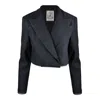 Contessa Mills Women's Morgaine Linen Blazer In Black In Black