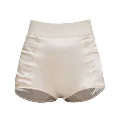 Contessa Mills Women's Neutrals / Gold / White Seraphim Knickers In Champagne In Gold/white