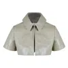 Contessa Mills Women's Neutrals / Green / Grey Circe Bolero In Sage In Green/grey