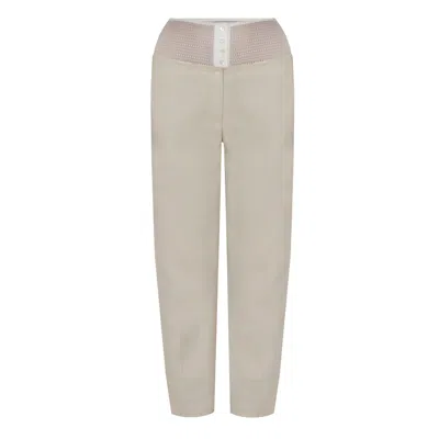 Contessa Mills Women's Neutrals Linen Laissez Pant In Beige