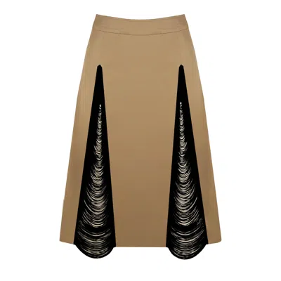 Contessa Mills Women's Neutrals Madeleine Skirt In Tan In Brown
