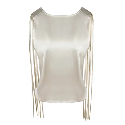 Contessa Mills Women's Neutrals Mane Top In White