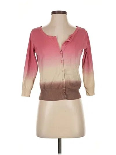 Pre-owned Context 3/4 Sleeve Top Pink Sweetheart Neckline Tops
