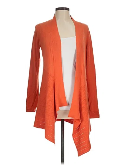 Pre-owned Context Cardigan Sweater In Orange