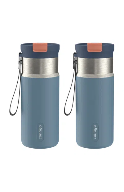 Contigo 16-ounce Dualsip Kids Compact Water Bottle, Pack Of 2 In Blue