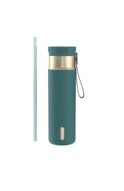 Contigo Snapseal 24 oz Leakproof Stainless Steel Bottle With Carrying Strap And Reusable Straw In Blue