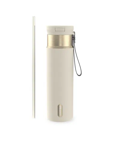 Contigo Snapseal 24 Oz. Stainless Steel Straw Water Bottle In Brown