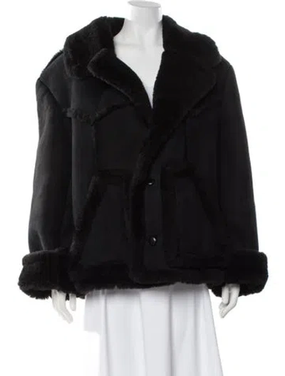 Pre-owned Continental Leather Fashions Suede Jacket In Black