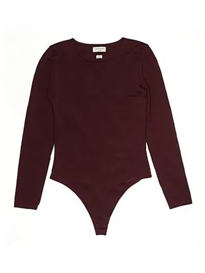 Pre-owned Contour Bodysuit In Burgundy