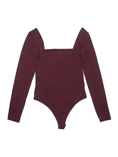 Pre-owned Contour Bodysuit In Burgundy