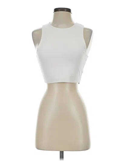Pre-owned Contour Tank Top Ivory Halter Neckline Tops In White