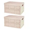 Contrain Collapsible Storage Bins With Dustproof Lid Waterproof Interior Bag Handle Stackable Storage Box Con In White