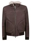 Contrastway Rich Brown Leather Jacket In Brown