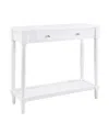 Convenience Concepts 11.75" Wood French Country Manor No Tools 1-drawer Hall Entryway Table In White
