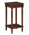 Convenience Concepts 14" French Rubberwood Traditional End Table In Brown