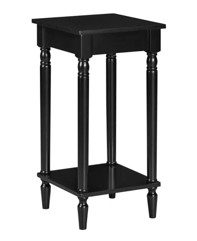 Convenience Concepts 14" Rubberwood Traditional End Table In Black