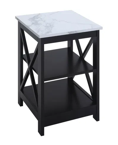 Convenience Concepts 15.75" Oxford Mdf End Table In Black
