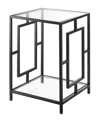 Convenience Concepts 15.75" Town Square Metal End Table With Shelf In Black