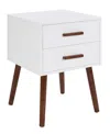 Convenience Concepts 15.75" Wood Oslo 2-drawer End Table In Multi