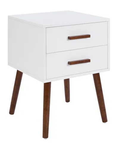 Convenience Concepts 15.75" Wood Oslo 2-drawer End Table In Multi