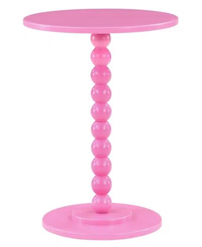 Convenience Concepts 17.75" Classic Accents Venetian Islands Spindle Table In Pink