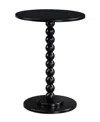 Convenience Concepts 17.75" Wood Classic Accents Venetian Islands Spindle Table In Black