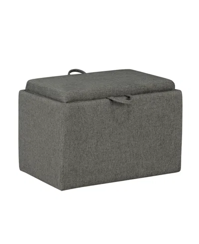 Convenience Concepts 18" Plywood Accent Storage Ottoman In Gray