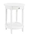 Convenience Concepts 18" Wood French Country Manor No Tools Round End Table In White